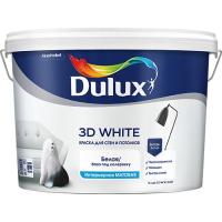 Dulux Краска 3D White в/д для стен и потолков матовая (7% блеска) BW 9л. Матовая. 