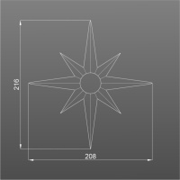 Артполе Светильник гипсовый настенный ARCTUR (216х208х47мм) нейтральный свет
